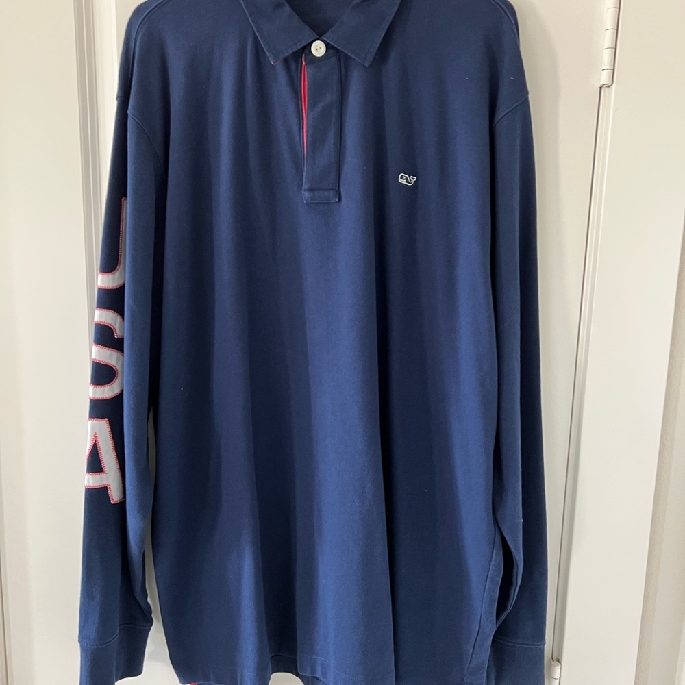 Vineyard Vines Blue Polo Shirt with Sporty Design